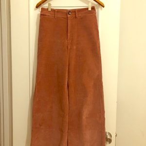 Madewell Pink Velvet Pants